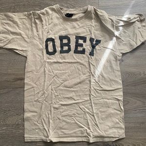 Obey Tan Short Sleeve Shirt